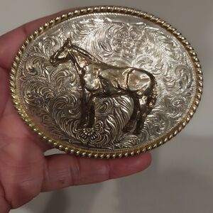 Gold And Silver Toned Belt Buckle